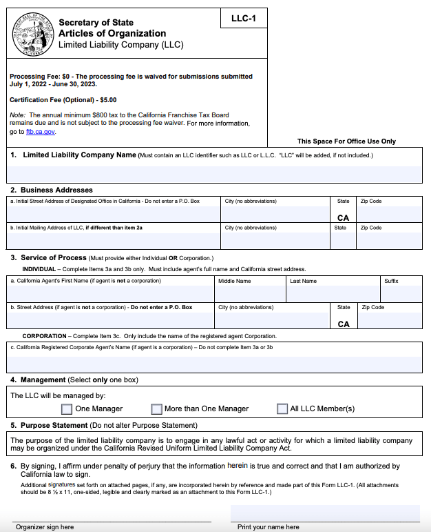 how to open an llc online