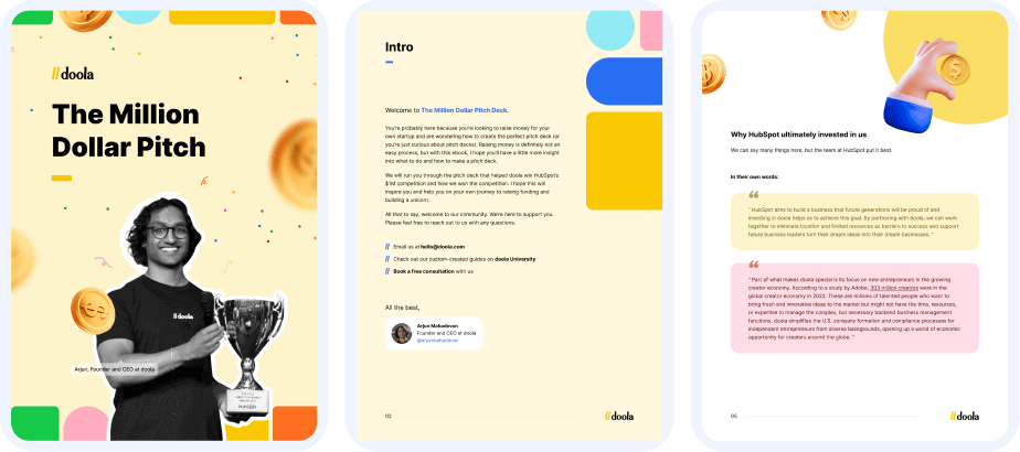 Million Dollar Pitch Deck