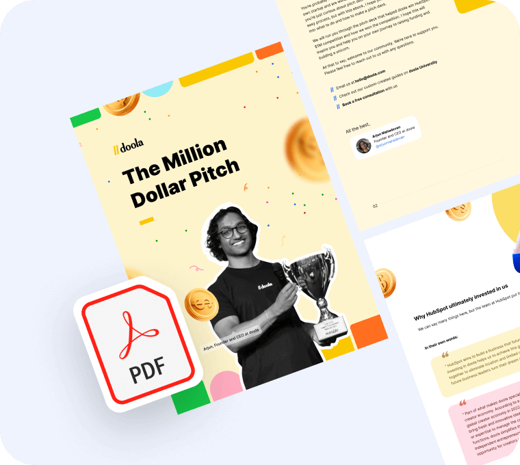 The million dollar pitch deck