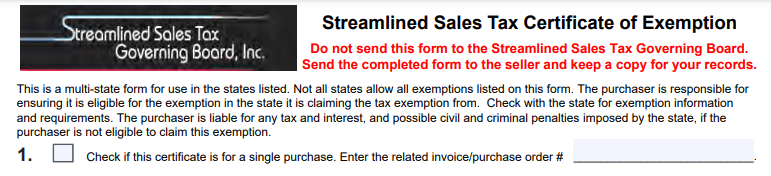 Step 1: Single or Blanket Certificate