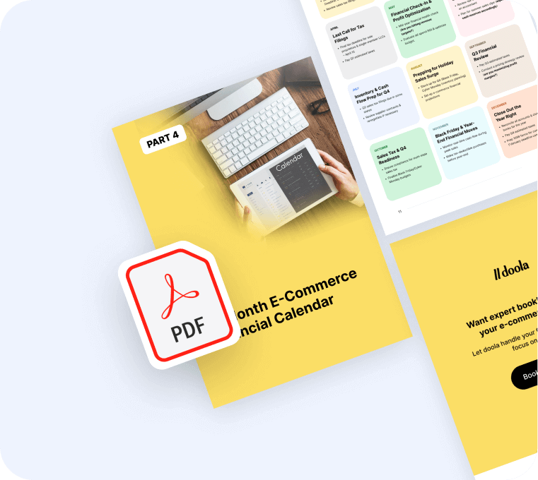12 Month E-Commerce Financial Calendar