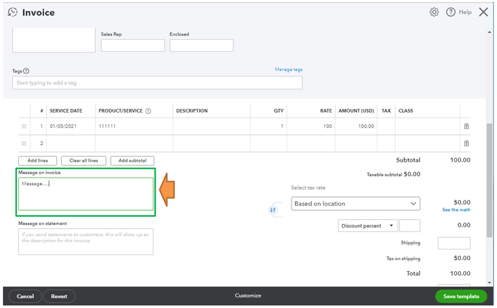 Create and send invoices in quickbooks online
