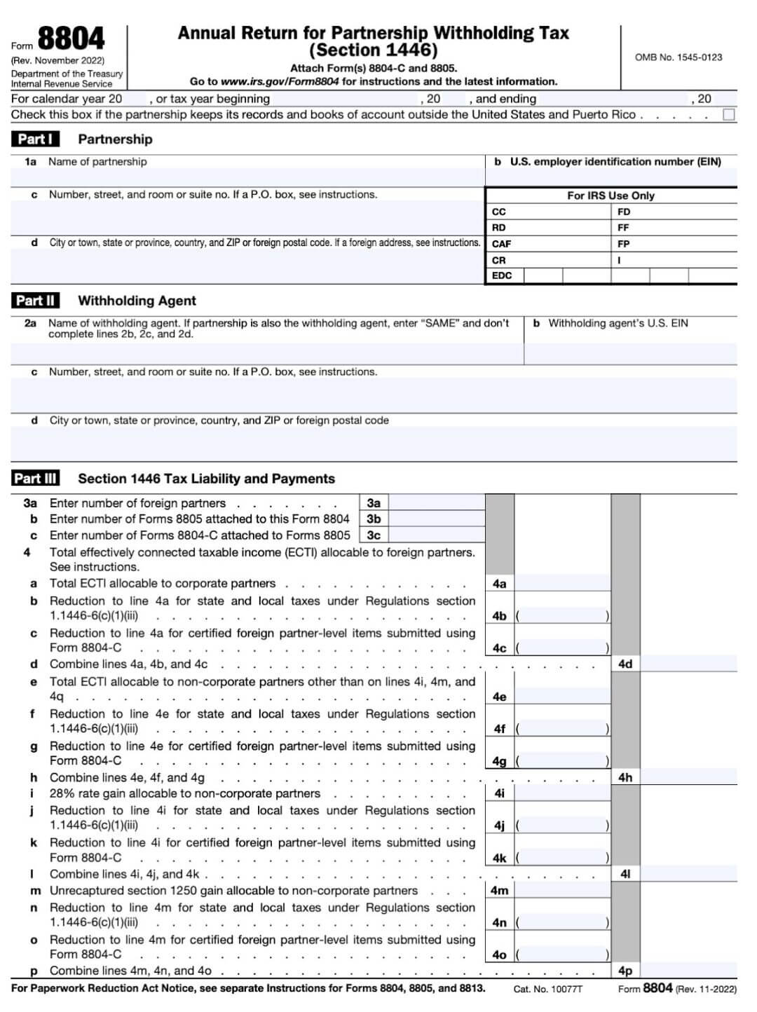 Form 8804: A Complete Guide for Foreign Partnerships With US Income What Is Form 8804