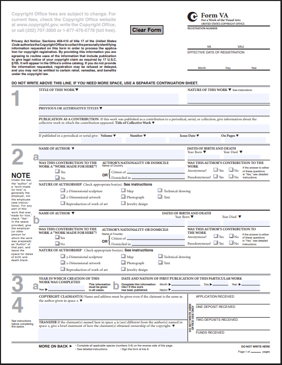 how to register a copyright in the US