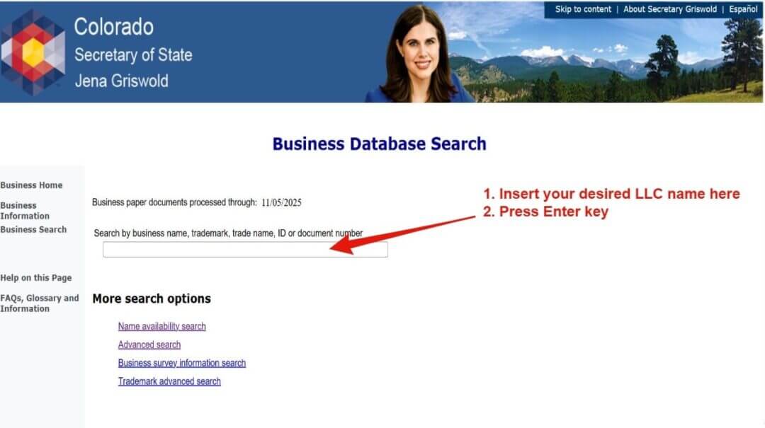 How to fila a DBA in Colorado