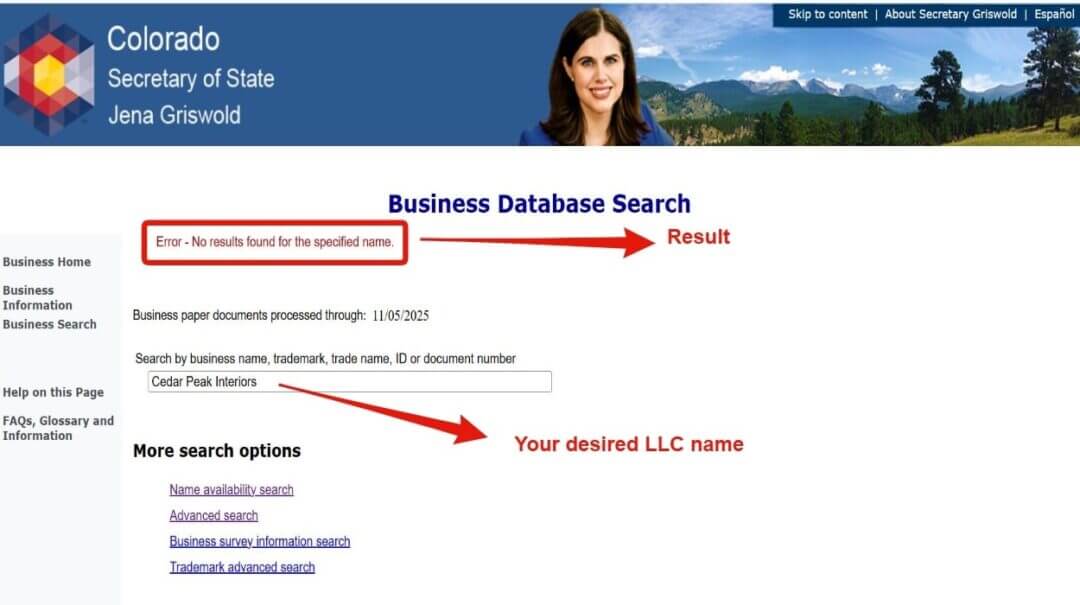 How to fila a DBA in Colorado