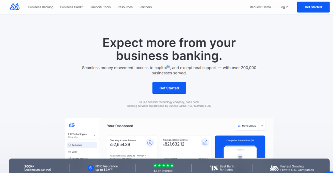 best bank accounts for small businesses - Lili