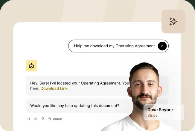 FINGREI Technosoft doola AI Co-Founder chat answering a founder question
